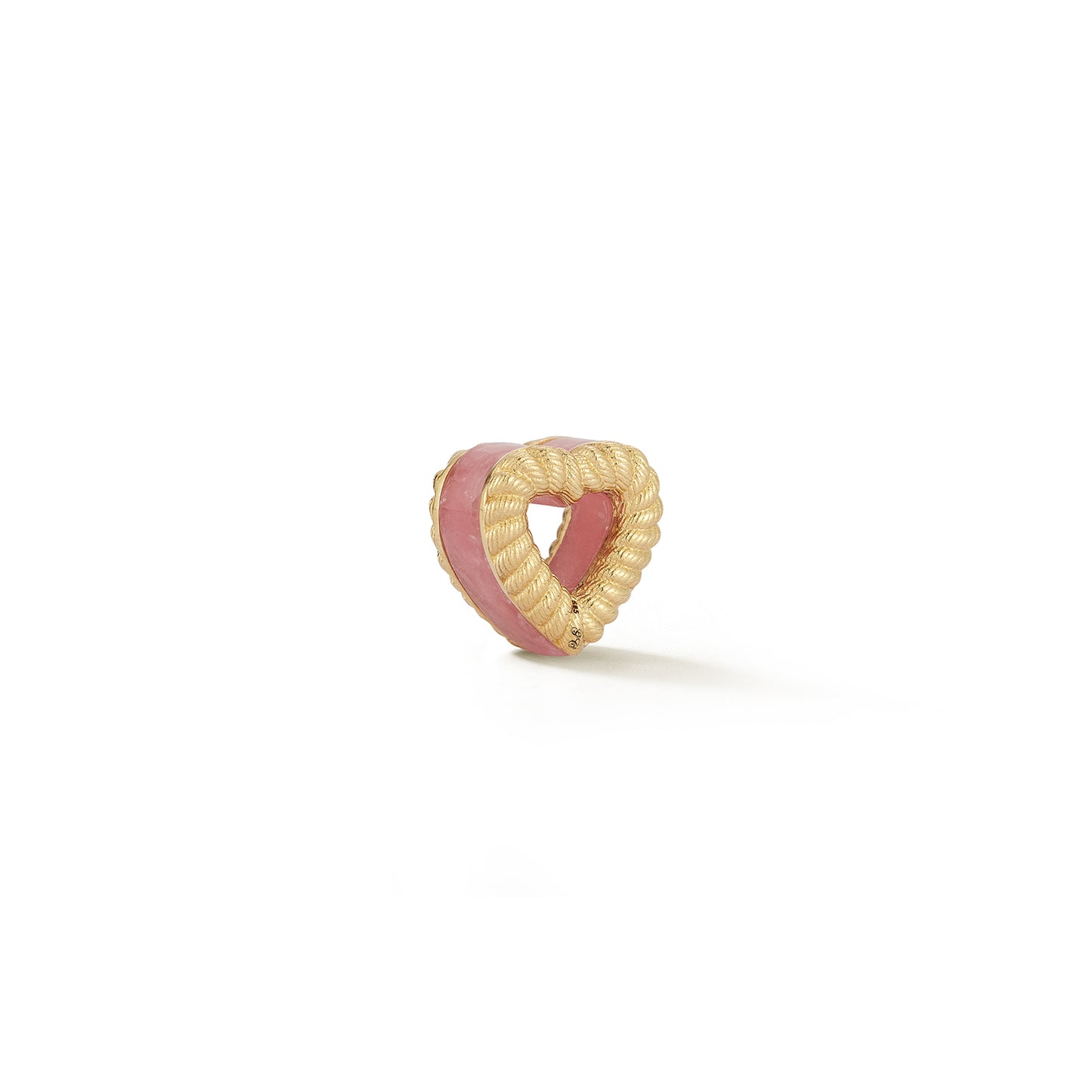 Leona Collection Heart Slider Rhodocrosite Inlay Charm