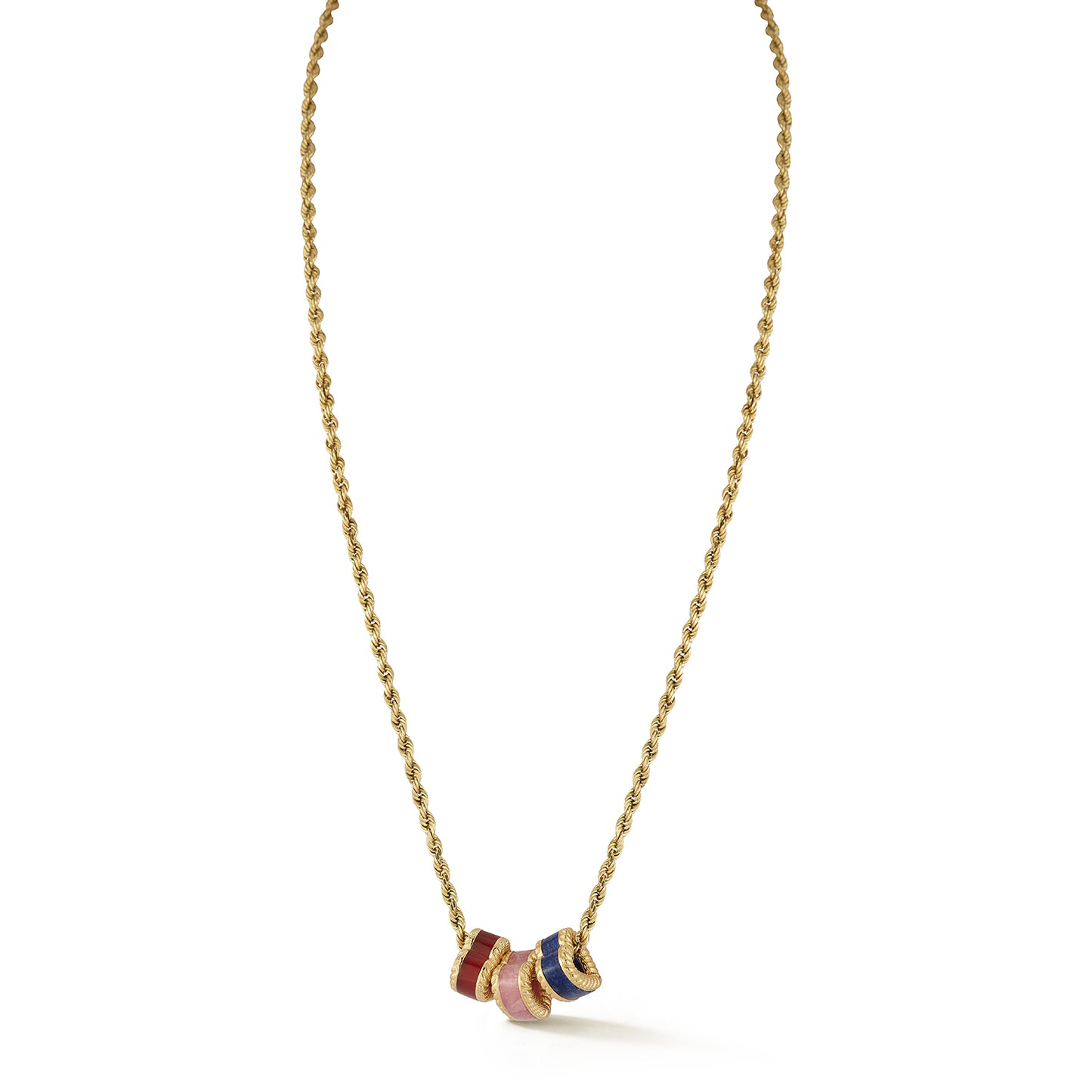 Leona Collection Heart Slider Rhodocrosite Inlay Charm