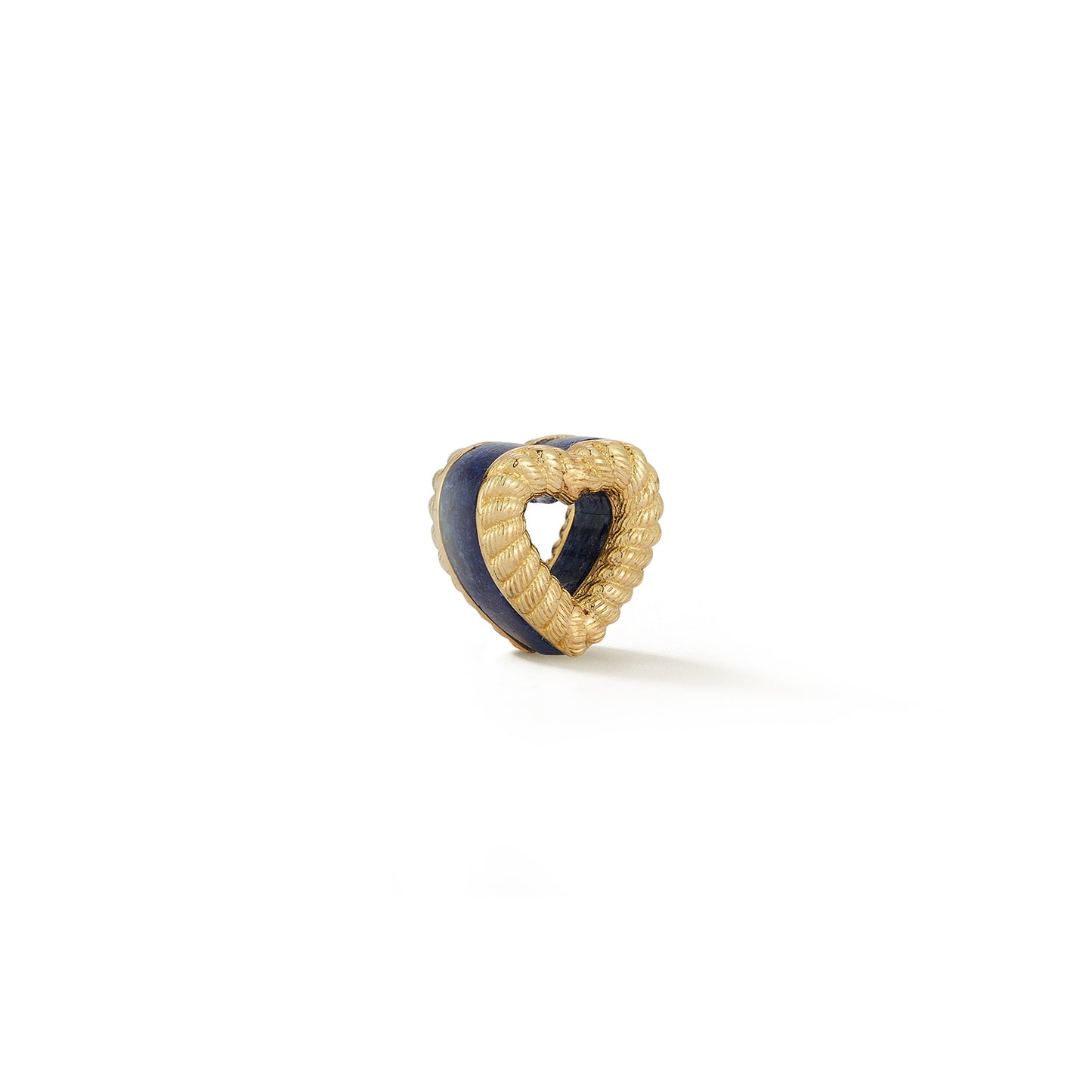 Leona Collection Heart Slider Lapis Inlay Charm