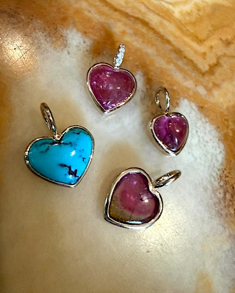One-of-a-Kind Pink Tourmaline Heart Charm