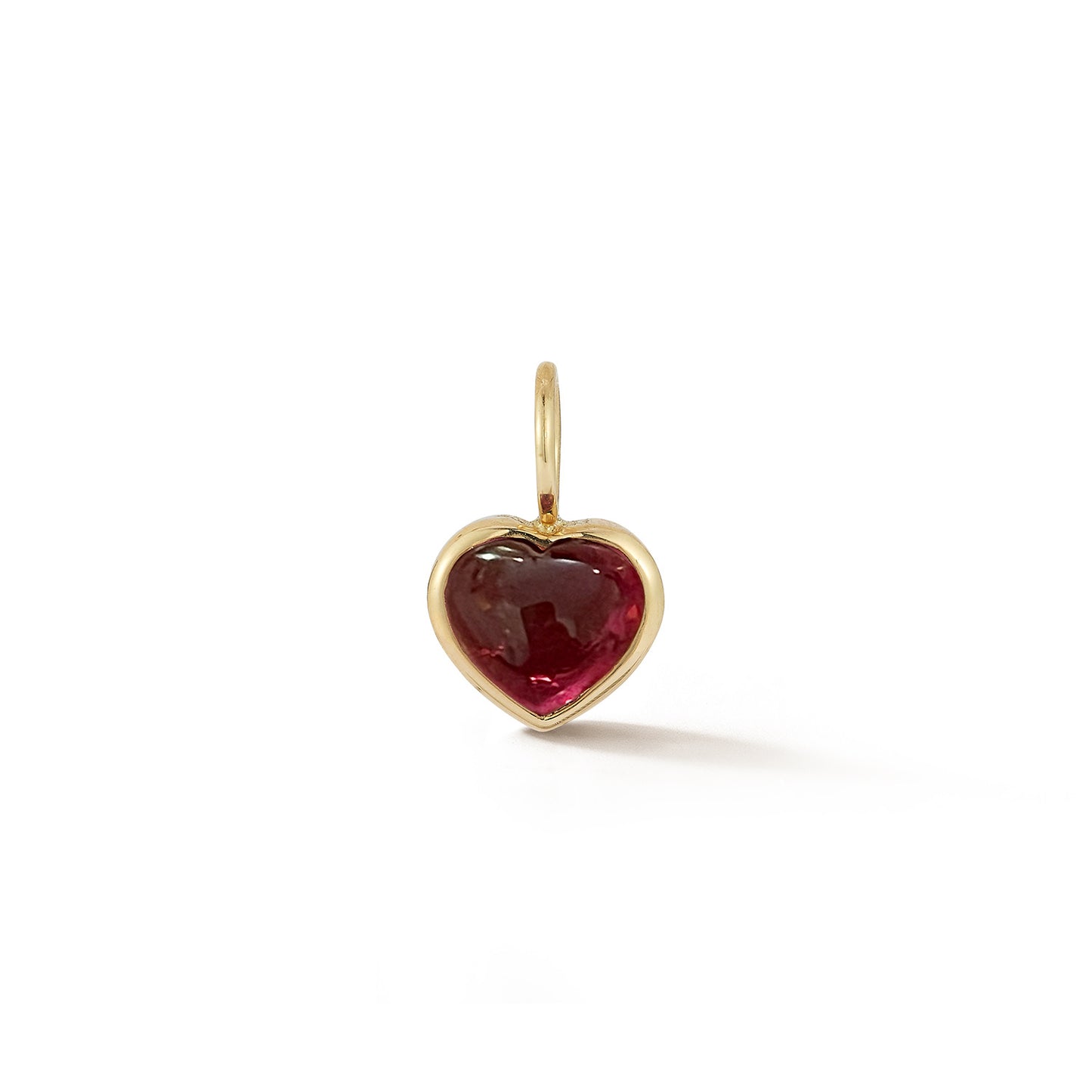 Mini Dark Pink Tourmaline One-of-A-Kind Heart Charm
