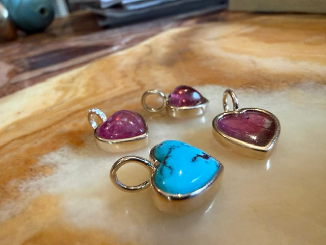 One-of-a-Kind Pink Tourmaline Heart Charm