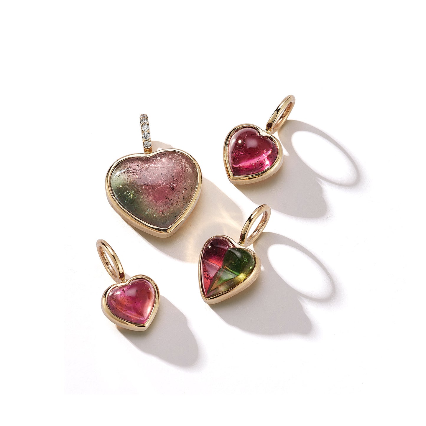 Mini Dark Pink Tourmaline One-of-A-Kind Heart Charm