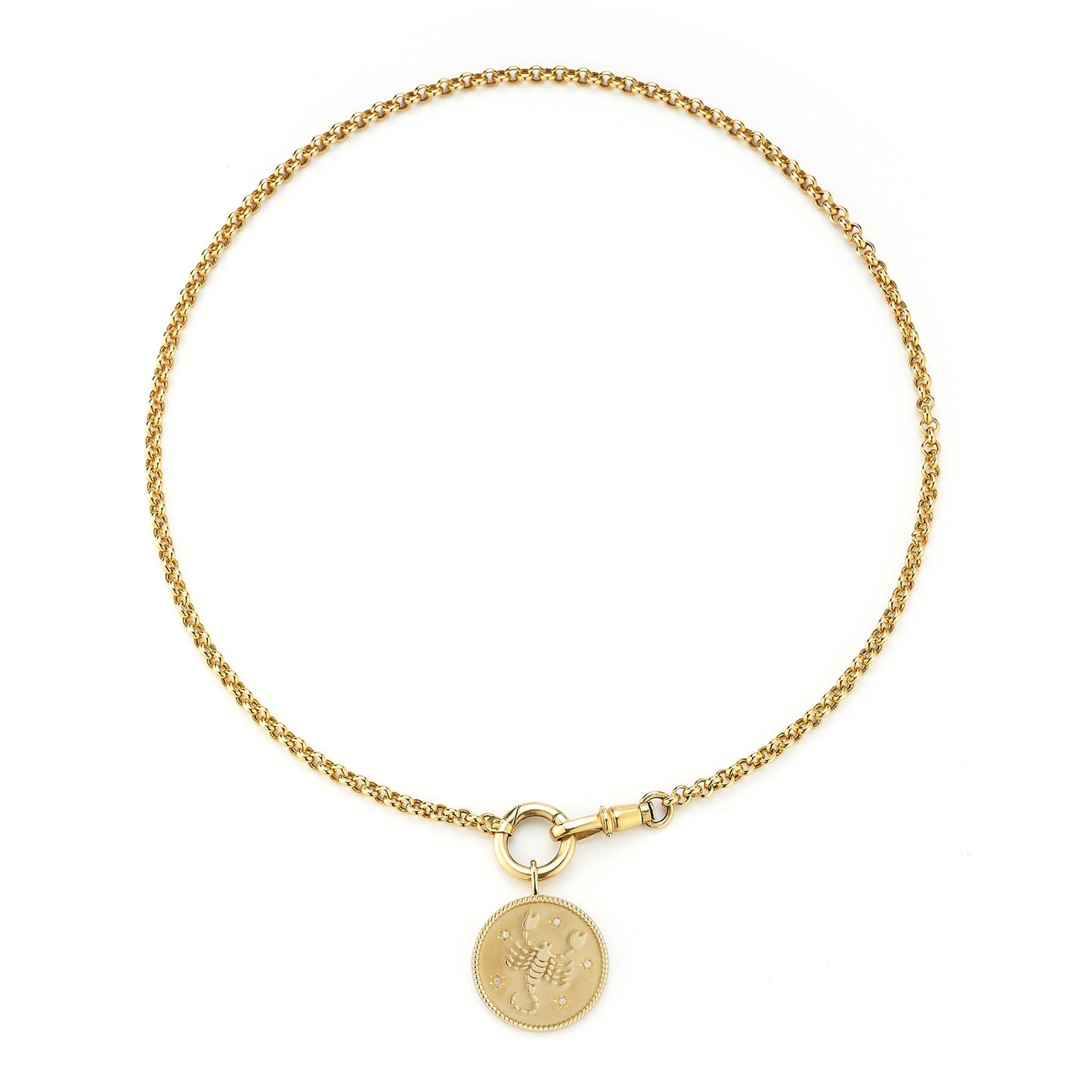 Zodiac Medallion with Transitional Belcher Chain by Garland Collection