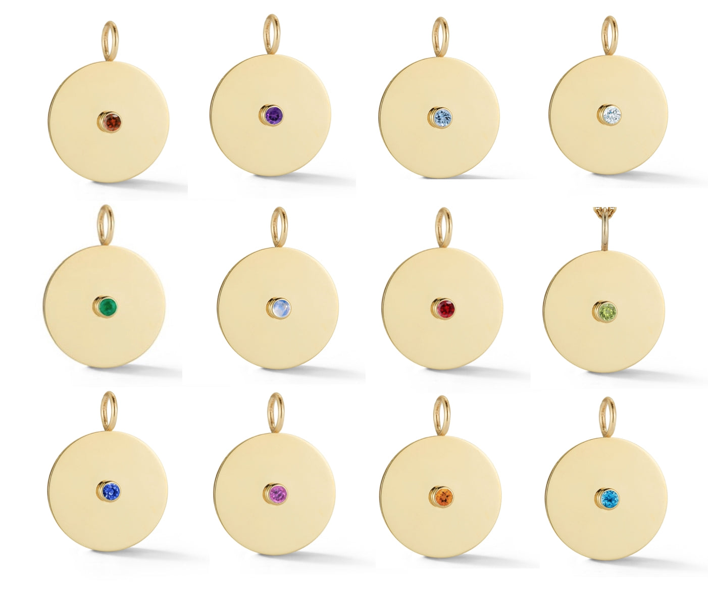 Birthstone Disc Charm