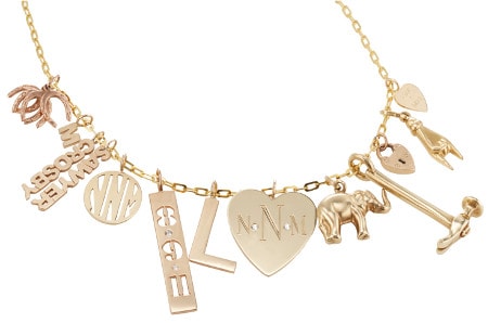 Gold Elongated Rectangular Link Necklace