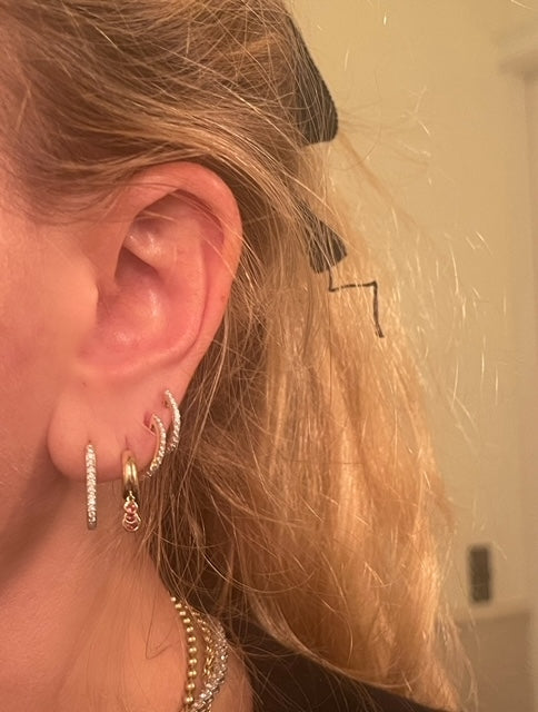 Diamond PaperClip Earrings