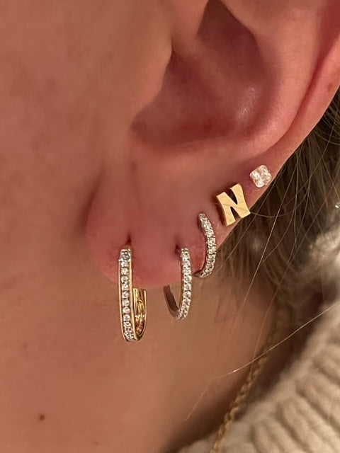 Diamond PaperClip Earrings