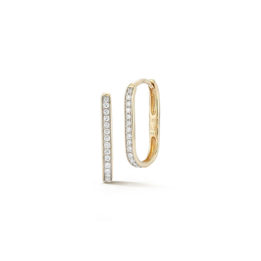Diamond PaperClip Earrings