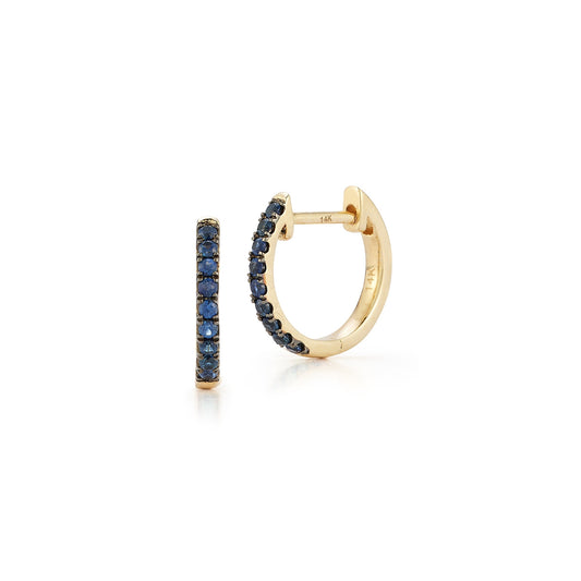 Small Sapphire Round Huggies