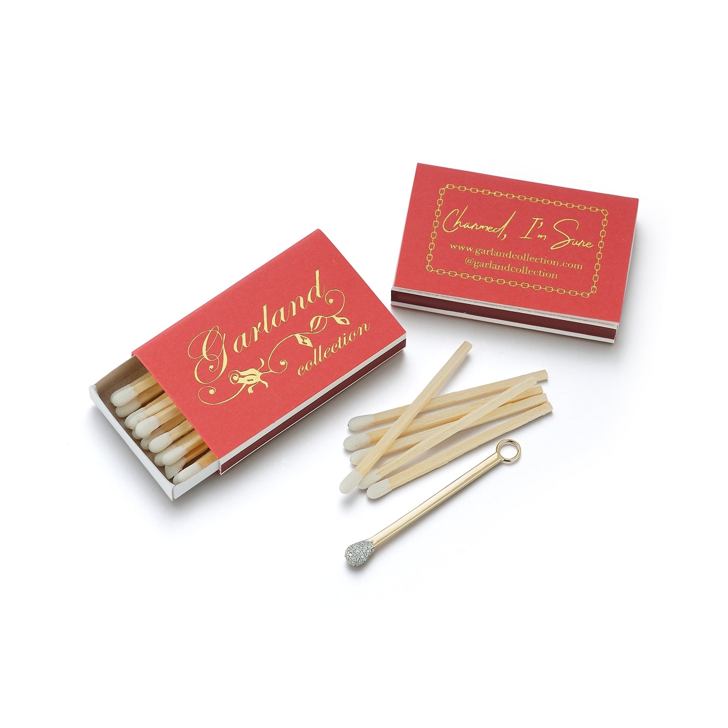 Diamond Encrusted Matchstick Charm