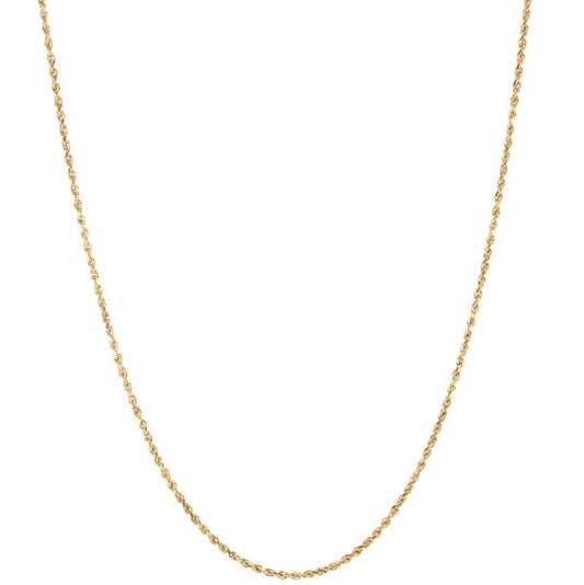 Diamond Cut Gold Rope Chain