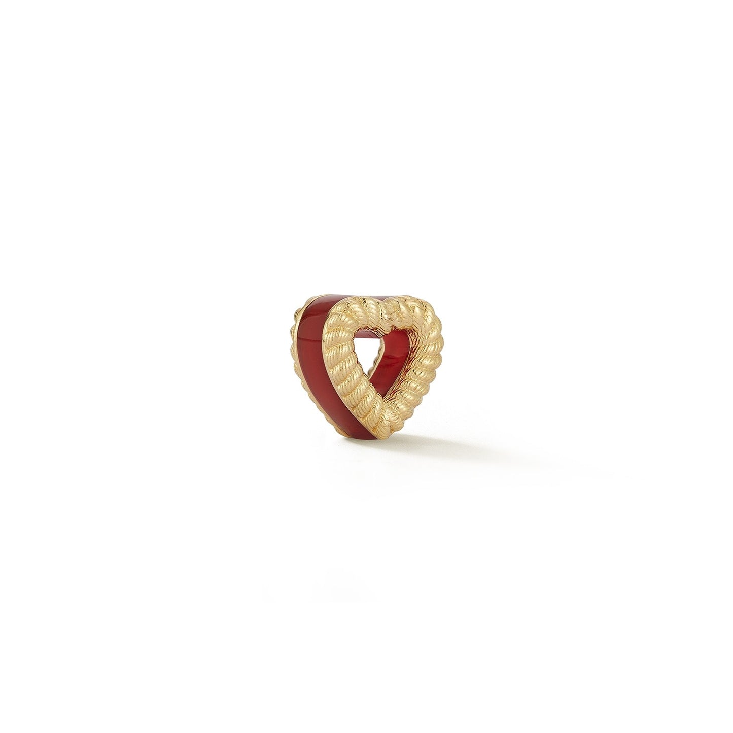 Leona Collection Heart Slider Agate Inlay Charm