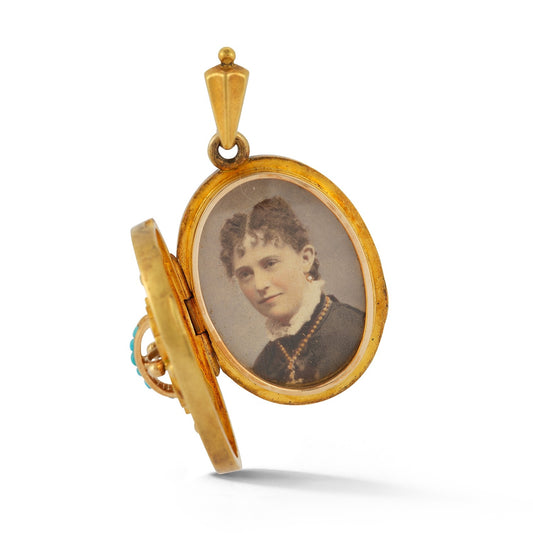 Antique Victorian Turquoise Locket