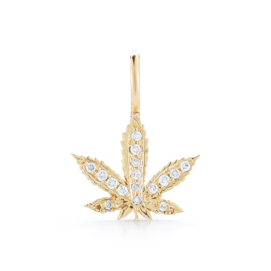Petite Diamond Cannabis Charm