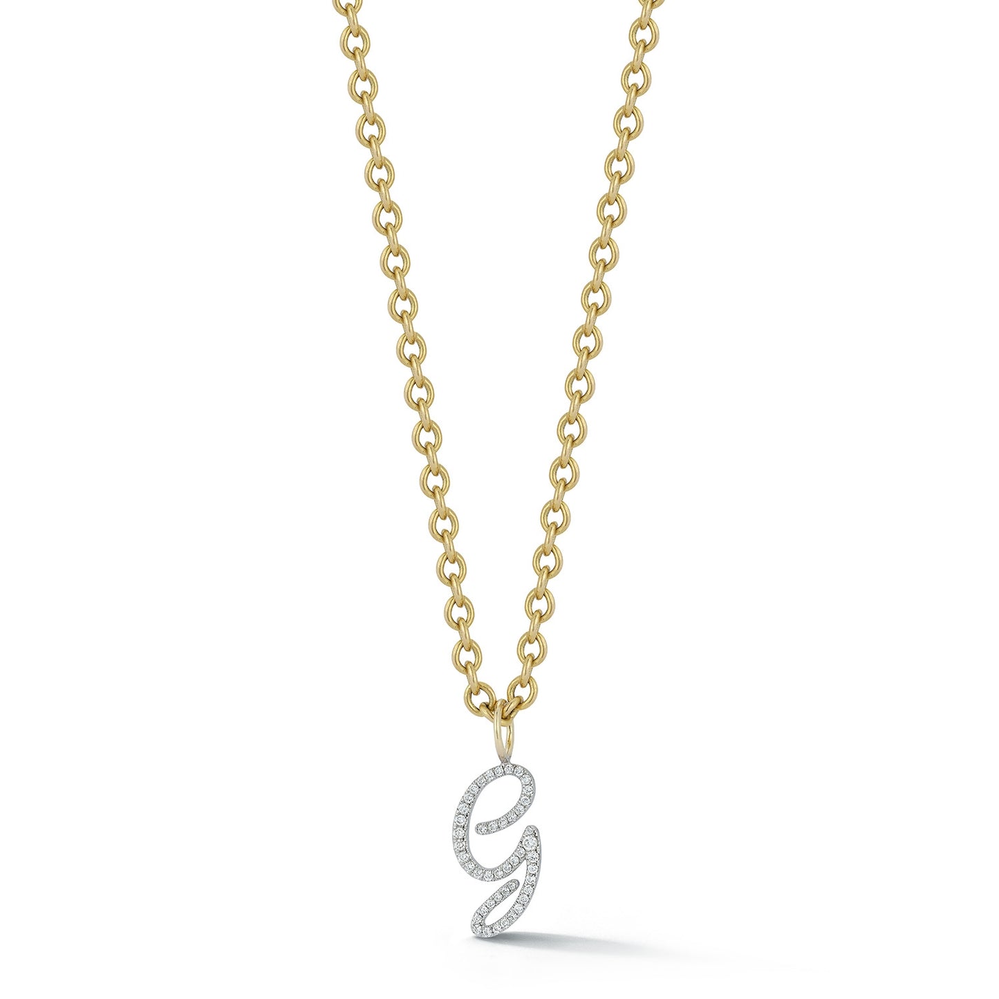 Large Diamond Script Initial Charm