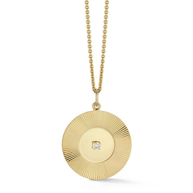 Retro Diamond Disc Charm