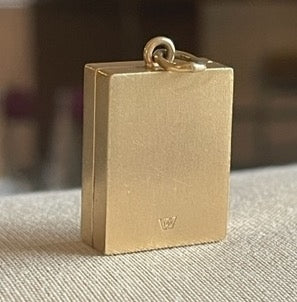 Estate Large Sapphire Baby Shoe Locket