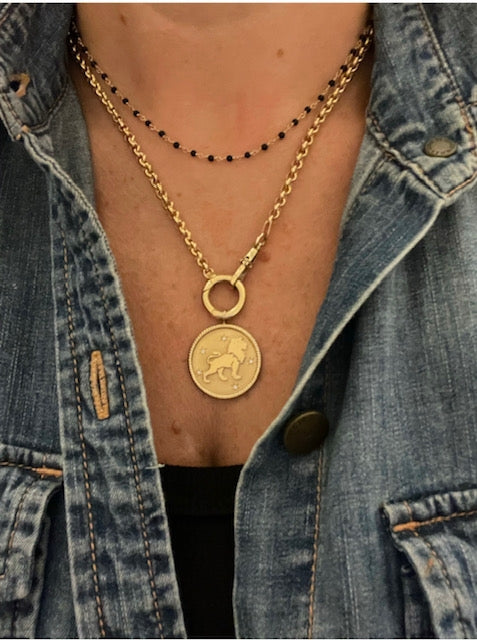 Gold French Wire and Semi-precious Stone Bead Chains
