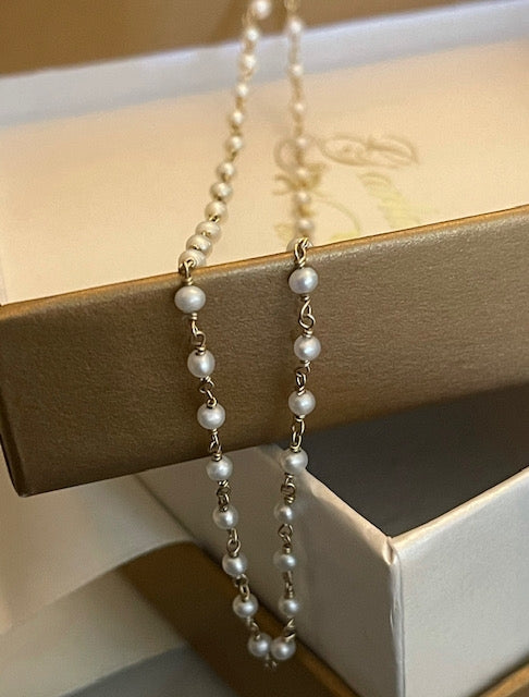 Gold French Wire and Semi-precious Stone Bead Chains