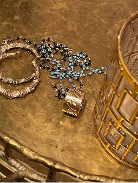 Gold French Wire and Semi-precious Stone Bead Chains