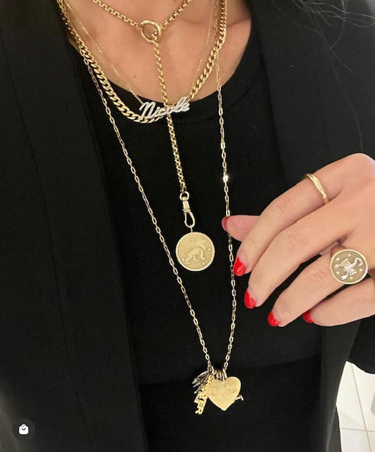 Zodiac Medallion with Transitional Belcher Chain