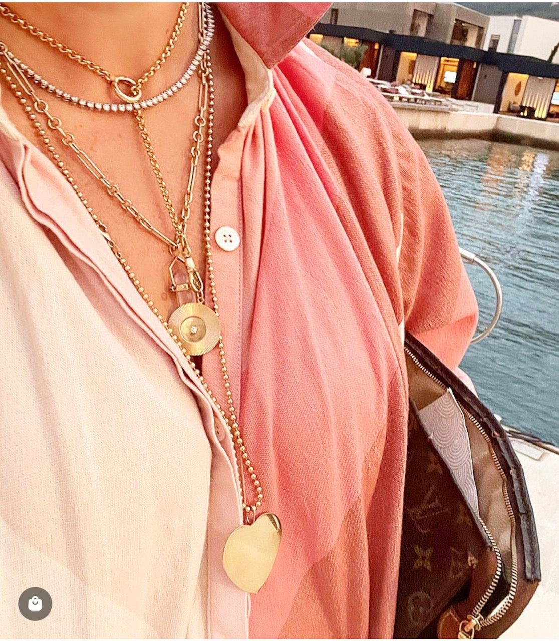 Three-Prong Diamond Necklace