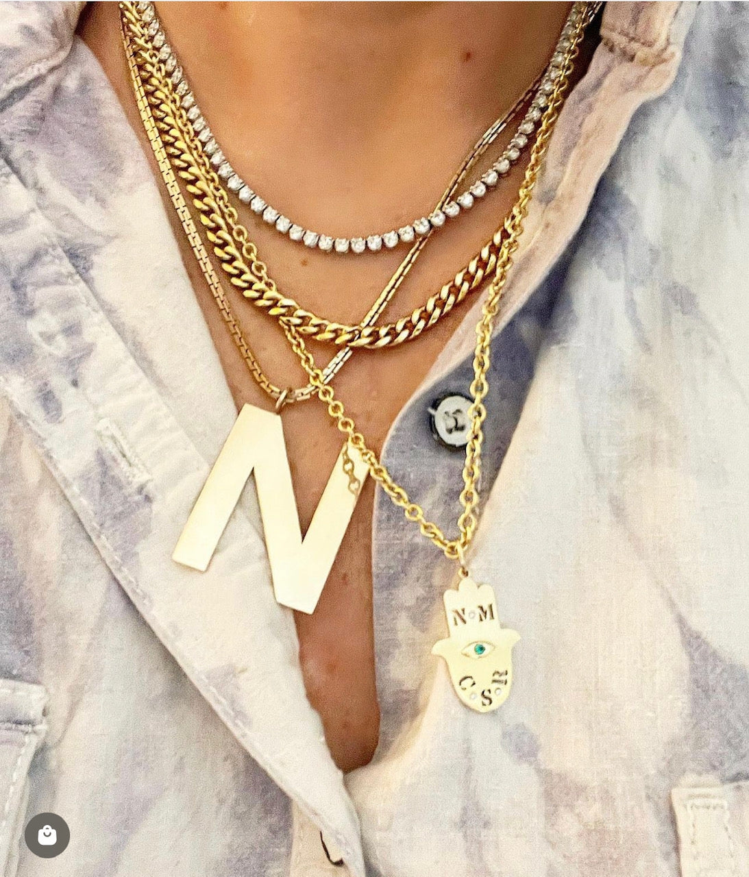 Three-Prong Diamond Necklace