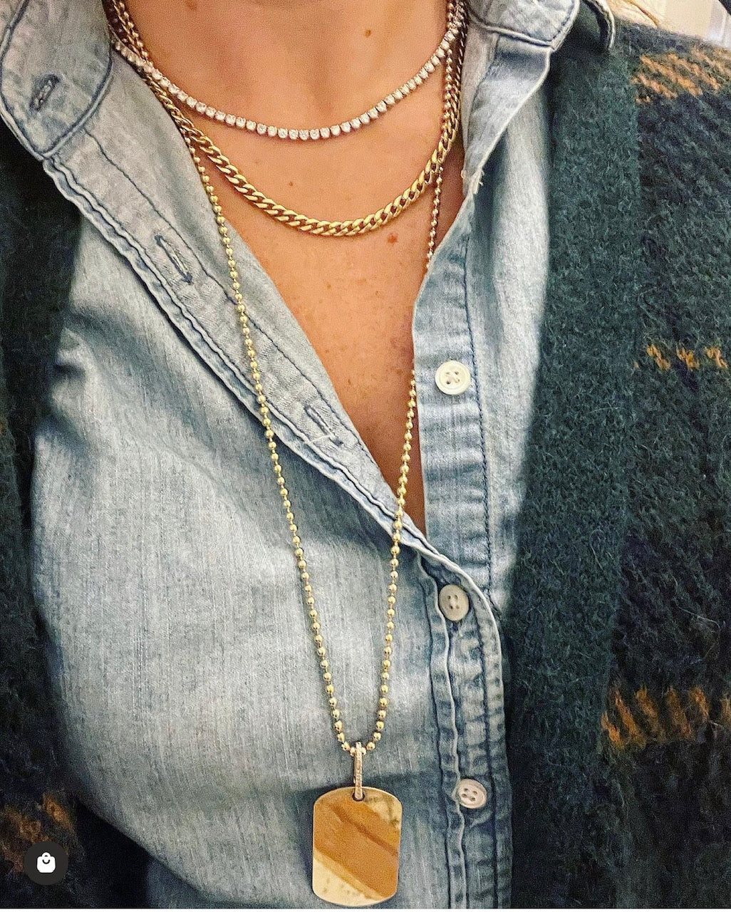 Three-Prong Diamond Necklace