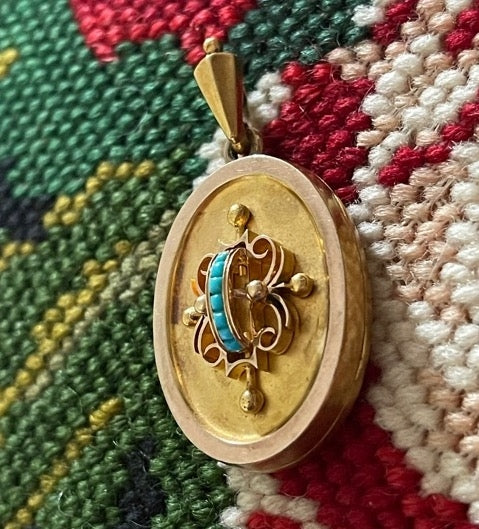 Antique Victorian Turquoise Locket