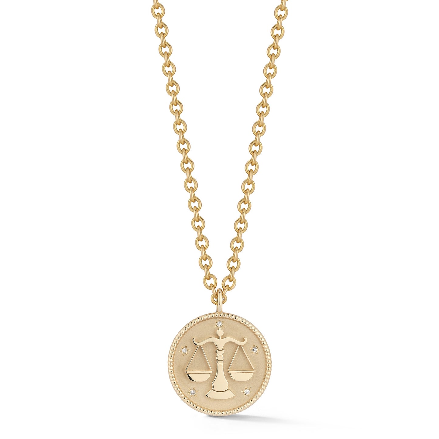 Zodiac Medallion with Transitional Belcher Chain