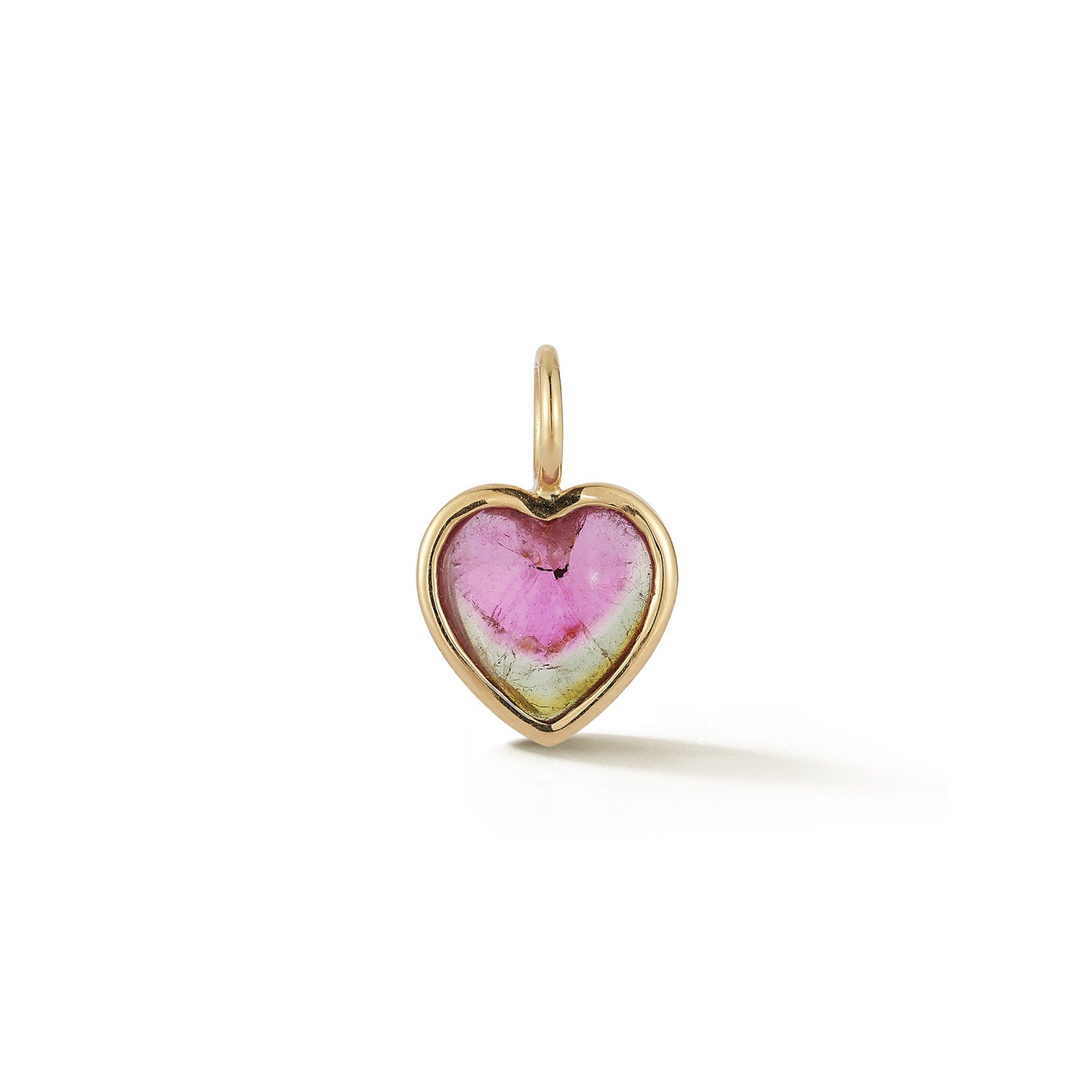 One-of-a-Kind Watermelon Tourmaline Heart Charm