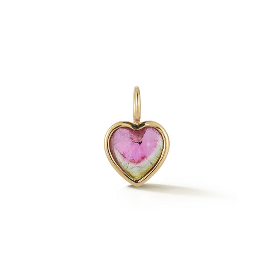 One-of-a-Kind Watermelon Tourmaline Heart Charm