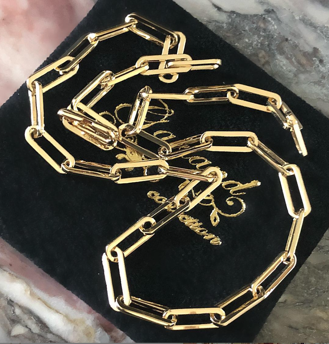 Gold Handmade Link Necklace