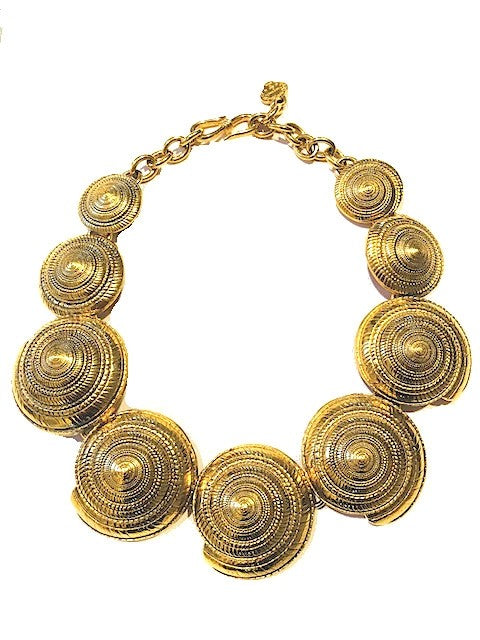 Vintage Yves Saint Laurent Rive Gauche Nautilus Necklace